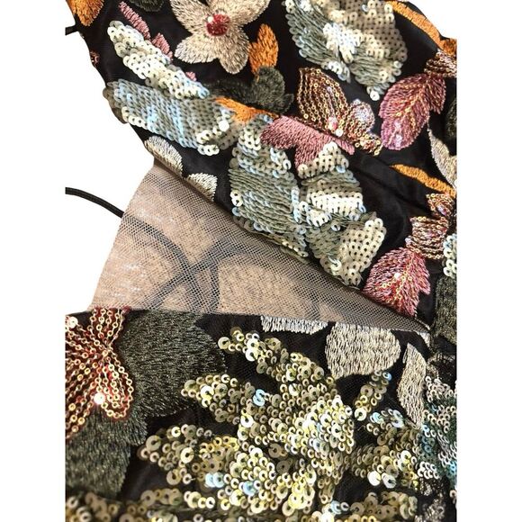 Alamour The Label Odette Gown Dress Floral Embroidered Formal Sequin Small S - Picture 8 of 15
